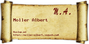 Moller Albert névjegykártya